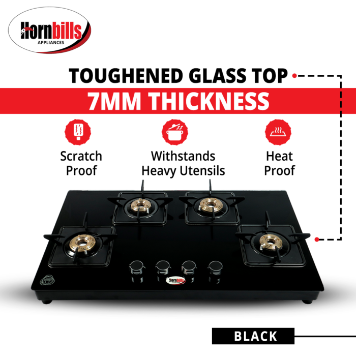 Hornbills Elite09 4B HOB Design with Sq. Pan Support (Automatic) - Image 4