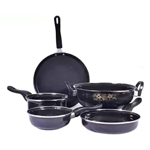 HORNBILLS Non Stick Cookware Set, Induction&Gas Pan Set, Kitchen Set for Home (Combo Set of 5)